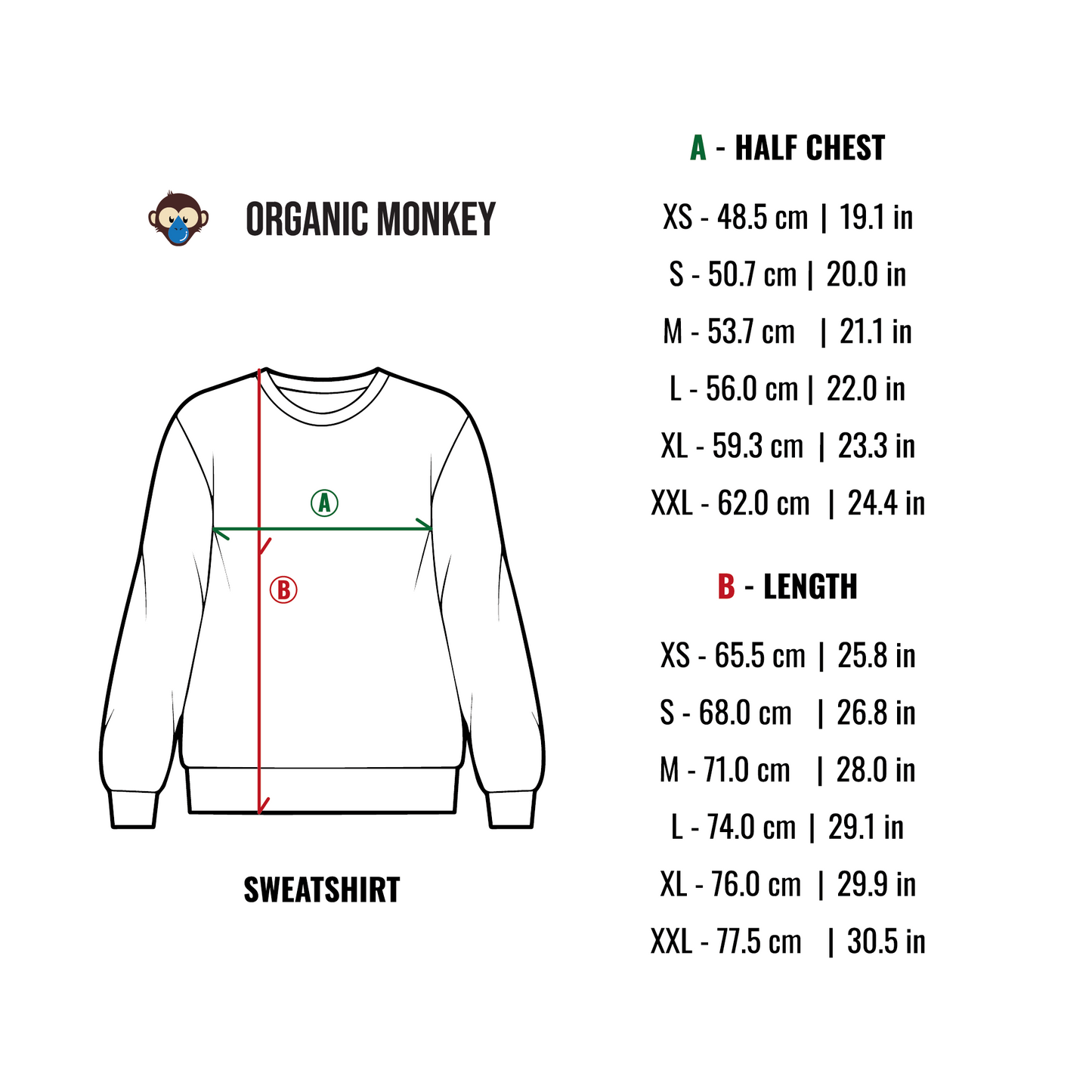 Organic Monkey | Sweatshirt | Red Wine